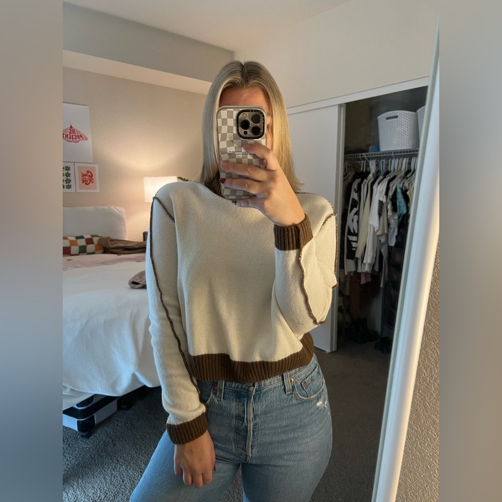 Subdued Two tone sweater
